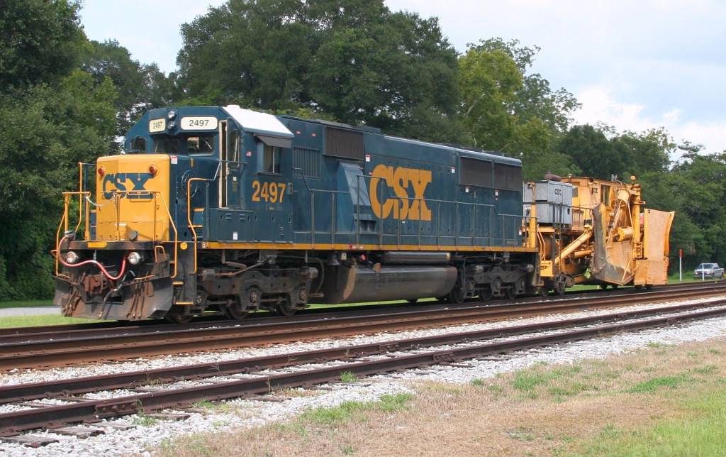CSX 2497 and ditcher both ex Cons